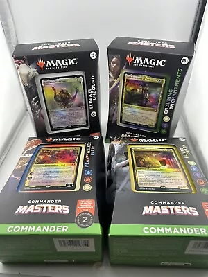 MTG Magic Gathering Commander Masters Set Of 4 Commander Decks New Sealed • $260