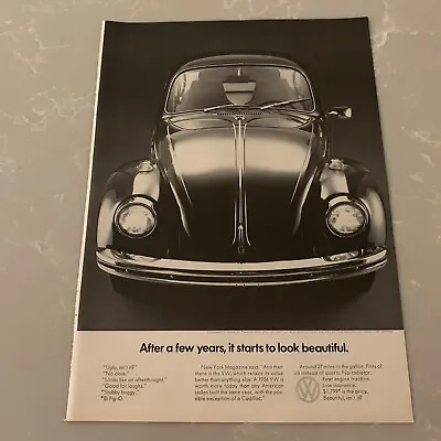 $6.78 • Buy 1969 VW Volkswagen Beetle Bug Print Ad Original After A Few Years It’s Beautiful
