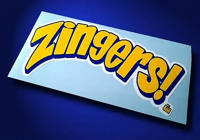 MPC ZINGERS! • Vintage Style ZINGERS Sticker • Yellow & Blue • $4.50