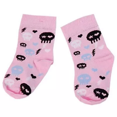 Darkside Skull Baby/Children's Socks Punk/Emo/Rock Size 0-12 Months  BRAND NEW • £4.99