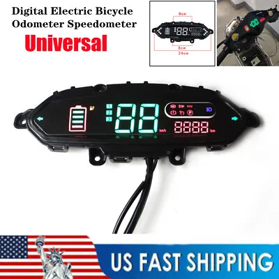 48V-72V Digital Electric Bicycle Odometer Speedometer Headlight Turn Indicator • $17.99