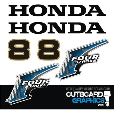 Honda BF8 8hp 4 Stroke Outboard Engine Decals/sticker Kit • $29.45