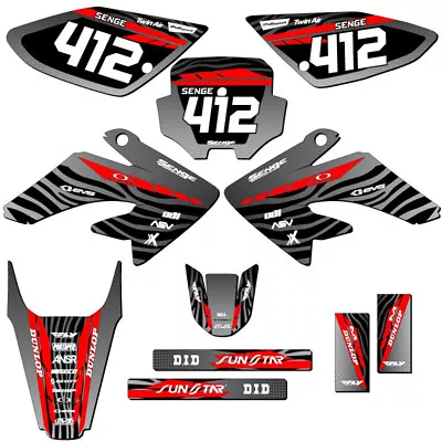 2004-2010 CRF 100 TIGRE Black Senge Graphics Kit Compatible With Honda • $99.99