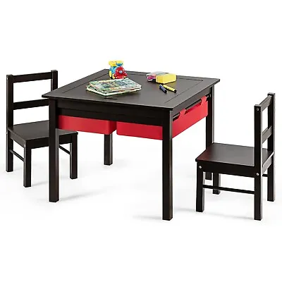 5 In 1 Kids Table And Chair Set Children Building Block Activity Table W/Storage • £75.95