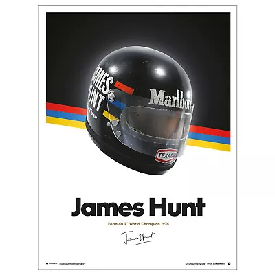 James Hunt F1 Print - 1976 World Champion GP Helmet - Fine Art Print 3 Sizes • £11.95