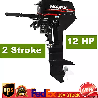 12 HP 2 Stroke Fishing Boat Engine Outboard Motor Long Shaft Water Cooled • $1075