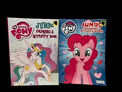 2 My Little Pony Coloring Book With Stickers Pinky Pie Rainbow Dash • $8.49