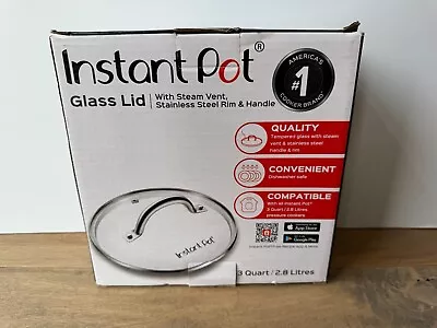 Genuine Instant Pot Tempered Glass Lid W/ Steam Vent Clear 7.6-Inch Mini 3 Quart • $19.83