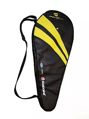 BABOLAT Aero Series Tennis Racket Cover Case Bag Black & Yellow Shoulder Strap • $21.99