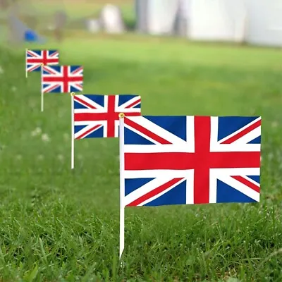 50X Union Jack Flag Hand Waving British Royal King Charles Birthday Parade Party • £3.99