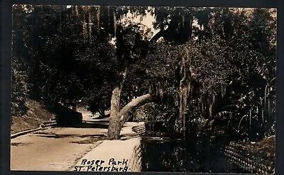 ST. PETERSBURG FL * A SCENE In ROSER PARK * UNPOSTED VINTAGE RPPC C 1908 • $22.95