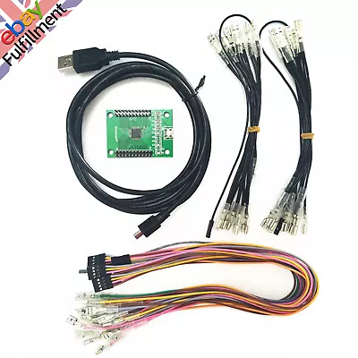 Arcade USB Encoder Controller 187 Wiring 2 Players DIY Kit For PI Mame PC PS3 S • £16.06