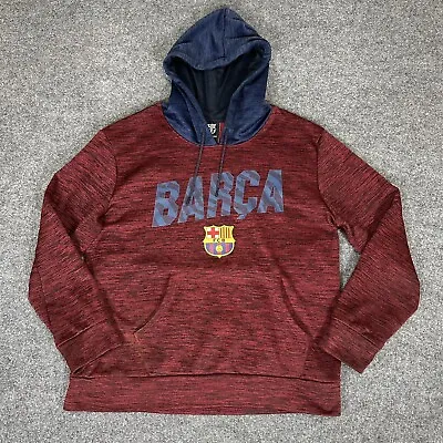 FCB Barcelona Hoodie Mens Large Red Blue Sweatshirt Soccer Football Jacket Adult • $20.93