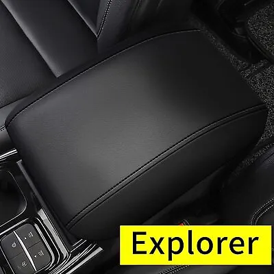 $17.57 • Buy For 2020-2021 Ford Explorer Car Center Console Lid Armrest Leather Cover Black
