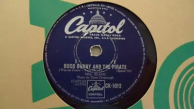 Mel Blanc Comedian 78 Records Grade E See Label In Photo Bugs Bunny • $10