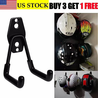 1PC Motorcycle Helmet Holder Jacket Hanger Hook Motorbike Wall Mount Rack Stand • $10.59