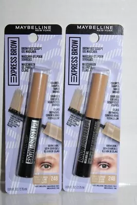 Lot Of 2 - Maybelline Brow Fast Sculpt Gel Mascara - 248 Light Blonde 0.09 Fl.oz • $12.95