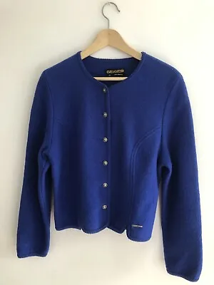 $28.20 • Buy Womens GEIGER Blue Pure New Wool Smart Subtle Jacket Size 40 *WOW*