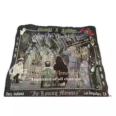 Michael Jackson Man In The Mirror White Fabric Cozy Throw Blanket 57  X 47  1958 • $28.92