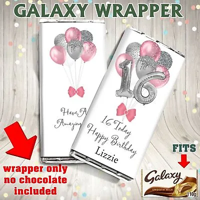 AGE Chocolate Bar Wrapper Novelty Gift Birthday 18th 21st 30th 40th Personalised • £1.75