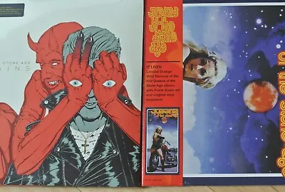 QUEENS OF THE STONE AGE Villains 2-LP Ltd DeluxeEd + Self-titled LP Orange Vinyl • $141.20