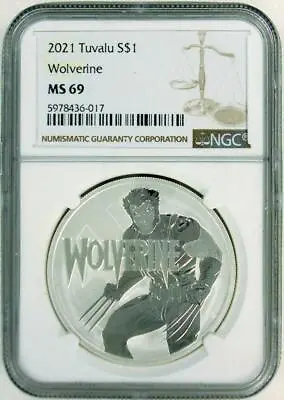 2021 Tuvalu S$1 Marvel Wolverine Ngc Ms69 #017 • $105.99