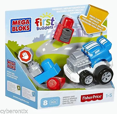 Fisher-Price Mega Bloks First Builders Speedy Sam Building Kit Race Car NEW • $10.49