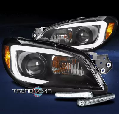 For 2006-2007 Subaru Impreza Wrx Led Tube Black Projector Headlights Lamp W/drl • $310.95