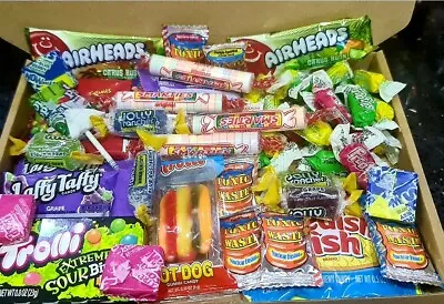 50 PERSONALISED American Sweets Gift Box USA Candy Hamper Birthday EASTER • £8.95