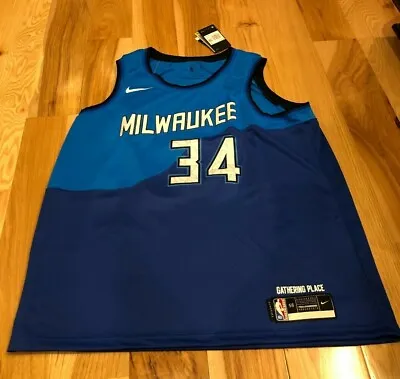 Nike Giannis Antetokounmpo Milwaukee Bucks 2020-21 City Swingman Jersey XXL • $49.99