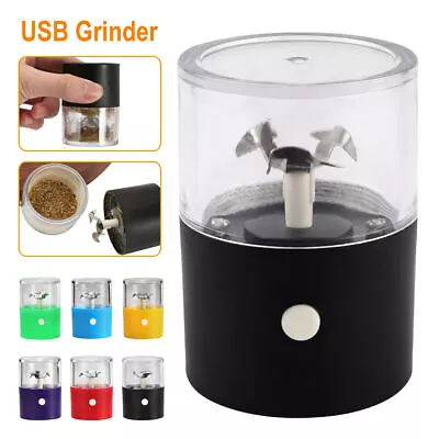 Electric Auto Grinder For Herb & Garlic Grinding Rchargeable In USB Black • $7.95