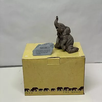 Elephant   Popcorn Jr.   #3139 By Martha Carey (Marty Sculpture) The HERD • $49.95