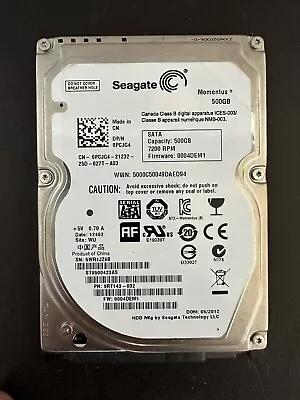 Seagate Momentus 500GB ST9500423AS 7200RPM SATA 2.5  Laptop HDD Hard Disk Drive • £7.99