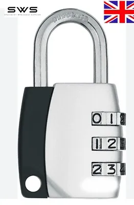 3 Digit Combination Padlock For Safe Door Lock Travel Bag School Gym Locker Etc • £2.95
