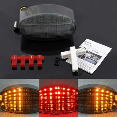 $53.88 • Buy Taillight Integrated Turn Signals For Yamaha YZF600R Vstar 650 1100 Custom Smoke