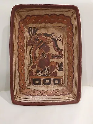 Authentic POLYCHROMED MAYAN DISH-El Salvador Ethnographic Terracotta Art Pottery • $288