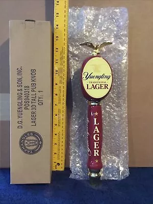 Yuengling Traditional Lager 13  Tap Handle - 3 Sided With Gold Eagle Topper New • $39.99