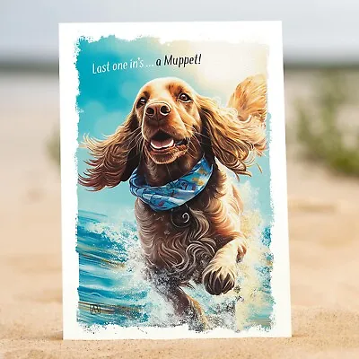 Cocker Spaniel Dog Cocker Spaniel Birthday Anniversary Personalised Card. • £3.95