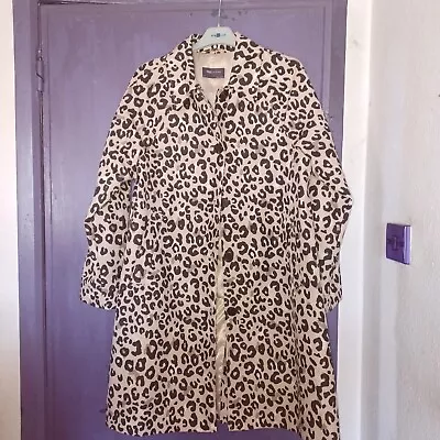 Marks And Spencer Leopard Print Coat..mac Raincoat..size 10 ..fits Bigger.ladies • £15