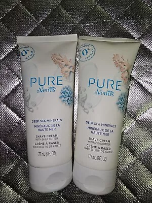 (2) Venus Pure Deep Sea Minerals Shave Cream With Shea Butter 6 Fl Oz 🔥🔥🔥 • $10.98