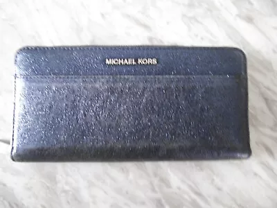 MICHAEL KORS Blue  Crackle Leather Wallet • $15.99