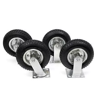 High Quality 4pc 8  Pneumatic Air Tire Wheel 2 Rigid + 2 Swivel Farm Cart Caster • $55.99