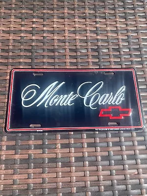 Embossed Monte Carlo License Frame Plate Booster Chevrolet SS GM  ADEX Dealer • $7