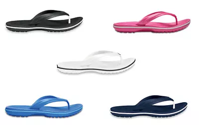 Crocs Adults Mens Womens Crocband Lightweight Summer Toe Post Sandals Flip Flops • £24.99