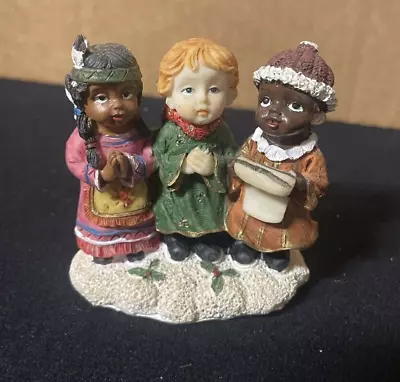 Christmas Caroling Children Figurine 3 X3” • $13.95