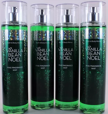QTY 4 - Bath & Body Works VANILLA BEAN NOEL Fine Fragrance Body Mist Spray 8Oz • $33.97