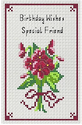 £7.25 • Buy Counted Cross Stitch Kit, Special Friend Birthday Card, Card 8  X 6 