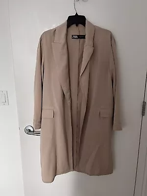 $15.20 • Buy ZARA Unlined Lightweight Duster Coat Blazer Size S