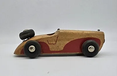 Vintage Holgate Wooden Toys Roadster Race Car Rubber Wheels Made In USA • $18