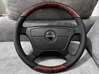 AMG Mercedes Steering Wheel Wood New Leather W124-(93-95) W140 W210 W202 R129 • $866